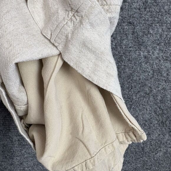 Abercrombie & Fitch Pants Womens Size M Beige Linen Blend Lined Lagenlook - Picture 10 of 11